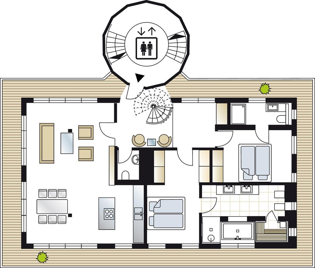 雷希林Penthouse Mueritzblick公寓 外观 照片